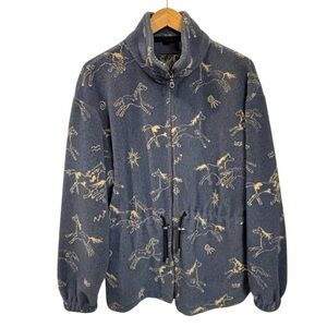 Vintage Tsunami Horse Fleece Sweater Jacket